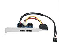 Peowuieu Double Connection to 5 V 12 V Power Supply via Esata USB Connection Adapter Convert Expansion Converter Card with 2.5 Inch 3.5 Inch Hard Plate