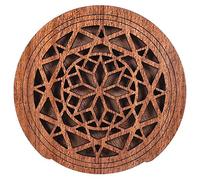 Peowuieu Guitar Wooden Soundhole Sound Hole Cover Block Feedback Buffer Mahogany Wood for EQ Acoustic Folk Guitars,Style 1