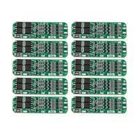 Peowuieu Pack of 10 3S 20A 18650 Lithium Battery Charging Module Protection Board PCB 11.1 V 12 V 12.6 V Module