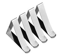 Peowuieu Set of 4 Stainless Steel Table Blankets, Non-Slip Adjustable Table Blankets, Clamps Table Cover Holder for Picnic