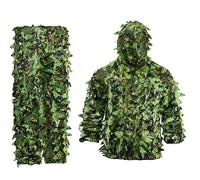 Peowuieu Sticky Flower Leaves Camouflage Suit Hunting Suit Camouflage Universal Camo Set (B)