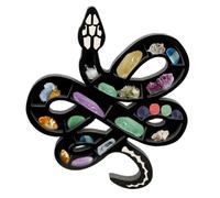 Peowuieu Wooden Snake Shape Display Shelf Crystal Storage Rack Wood Display Shelf Gothic Home Decor Wall Hanging Ornamentation