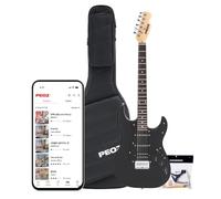 PEOZ Electric Guitar, Smart Digital Guitar with 35 Sound Effects, Built-in Tuner, USB Interface, 5W Speaker, (Deep Black)