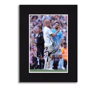 Pep Guardiola & Bernardo Silva - Final Match For Manchester City Signed 8x6 Inch Mounted Photo Print With Pre Printed Signature That Would Make A Great Gift For Any Fan And Is Ready To Be Framed