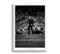 Pep Guardiola Signed Photo Manchester City Poster Print Autograph Framed Display Memorabilia Gift (A4 poster only)