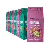Pep & Lekker Gluten Free Crackers, Seed Crackers, Plant Based, No Added Sugar, Healthy Gut, High Fibre, All Natural, Vegan, Gluten Free Snacks, Original & Rosemary Variety Pack (8 x 110g)