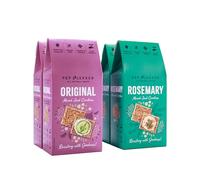 Pep & Lekker Gluten Free Crackers, Seed Crackers, Plant Based, No Added Sugar, Healthy Gut, High Fibre, All Natural, Vegan, Gluten Free Snacks, Original & Rosemary Variety Pack (4 x 110g)