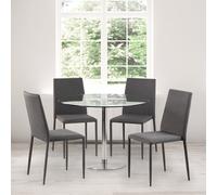 Julian Bowen Set Of 4 Jazz Fabric Chairs - Grey Dining