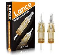 PEPAX Lance Tattoo Needles - 20Pcs 1027CML Cartridge Needles #10 Diameter 0.3mm Curved Magnum Long Taper 5mm for Tattoo Supplies