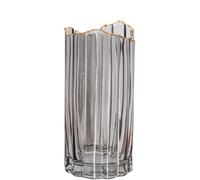 PEPAXON Large Glass Vase for Flower Vase Heavy Cylinder Vase Home Decoration vase Grey10x25cm