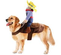 PEPAXON Pet Halloween Costumes Funny Dog Costume Cowboy Rider Dog Costume for Small Medium Large Dogs (L)