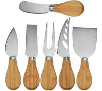PEPAXON Small Butter Knife Spreader Cheese Knife Stainless Steel Easy Spread with Ergonomic Handle (Wooden- pack of 6)