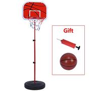 PEPDIMA Adjustable Basketball Stand System Premium Durable Basketball Hoop Backboard Net Kit With Air Pump For Kids Children Indoor Outdoor Use Red Color 63 150cm Height Range