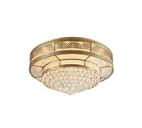 PEPDRO Living Room Bedroom Dining Room Lamp Ceiling Light Round Crystal Light Led Light Creative Minimalist Retro Light PEPDRO (Color : Warm Light_44cm)
