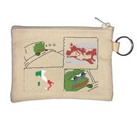 Pepe Dreams of Rome, Wakes up to sad Reality Meme Empire SPQR Legion Key Chain Coin Purse Beige