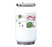 Pepe Dreams of Rome, Wakes up to sad Reality Meme Empire SPQR Legion Vacuum Insulated Thermal Beverage Can Bottle White
