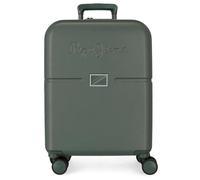 Pepe Jeans Accent Green Cabin Suitcase 40x55x20 cm Rigid ABS Integrated TSA Closure 37L 3.22 kgs 4 Double Wheels Hand Luggage
