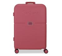 Pepe Jeans Accent Medium Suitcase Bordeaux 48x70x28 cm Rigid ABS Integrated TSA Closure 94.08L 4kg 4 Double Wheels by Joumma Bags