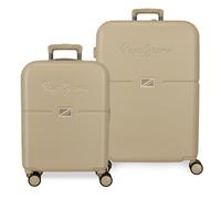 Pepe Jeans Accent Valise cabine, Deux compartments, en polypropyl?ne r?sistant et l?ger, 4 pivoting roulettes, serrure ? Combinaison lat?rale, par
