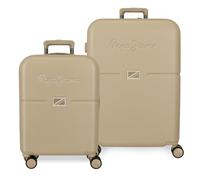 Pepe Jeans unisex. 7699538 Accent hard case set 55-70cm brown greenish brown (OSFA), Casual, ABS / Polycarbonate, Big, Cabin