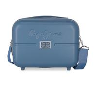 Pepe Jeans Accent Adaptable Toiletry Bag Blue 29x21x15cm Rigid ABS 9.14L 2.8 kg by Joumma Bags, Blue, One Size, Adaptable Toiletry Bag