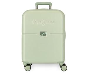 Pepe Jeans Accent Valise cabine, Deux compartments, en polypropylène résistant et léger, 4 pivoting roulettes, serrure à Combinaison latérale, par Joumma Bags, light green, 40x55x20 cms, Valise cabine