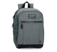 Pepe Jeans Aiden Adaptable Double Compartment Backpack 13.3" Inches Navy 25x37x10 cm Polyester with Synthetic Leather Details 9.25L by Joumma Bags