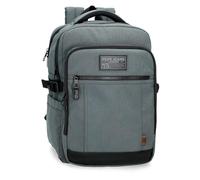 Pepe Jeans Aiden Adaptable Laptop Backpack 15.6" Inches Navy 28x40x16 cm Polyester with Synthetic Leather Details 18.82L by Joumma Bags