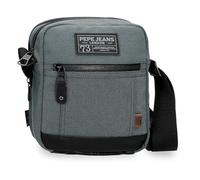 Pepe Jeans Aiden Two Compartments Navy Shoulder Bag 17x22x7.5 cm Polyester with Synthetic Leather Details 2.81L by Joumma Bags