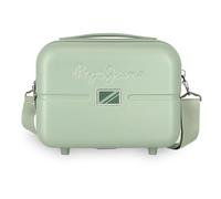 Pepe Jeans Akzent ABS Toiletry Bag, Adaptable Cosmetic Bag with Shoulder Strap, Light Green, ABS Toilet Bag