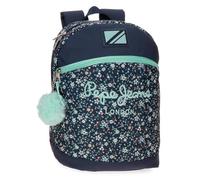 Pepe Jeans Alenka Casual Backpack Blue 25x32x12cm Polyester 9.6L by Joumma Bags, blue, Casual Backpack