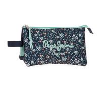 Pepe Jeans Alenka Pencil Case, Perfect Size for Backpack, Briefcase or Handbag by Joumma Bags, Denim, Triple case
