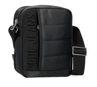 Pepe Jeans Ancor Shoulder Bag Black 17x22x7.5cm Polyester 2,81L by Joumma Bags, Black/White, One Size, Shoulder Bag