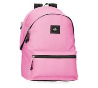 Pepe Jeans Aris Colorful Laptop Backpack 15.6" Double Compartment Pink 31x44x17.5cm Polyester by Joumma Bags