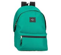 Pepe Jeans Aris Evergreen Laptop Backpack Double Compartment Laptop 15.6 Inch Green 31x44x17.5cm Polyester by Joumma Bags, green, Laptop Backpack Dual Compartment