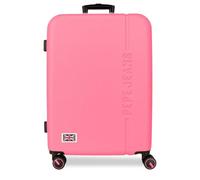 Pepe Jeans Aris Fuchsia Medium Suitcase 48x68x27 cm Rigid ABS Combination Closure 72L 3.48kg 4 Double Wheels Hand Luggage by Joumma Bags