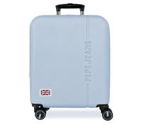 Pepe Jeans Aris Light Blue Cabin Case 40x55x20 cm Rigid ABS Combination Closure Integrated 37L 2.6kg 4 Double Wheels Hand Luggage by Joumma Bags