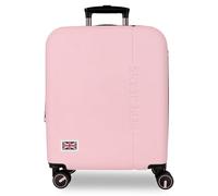 Pepe Jeans Aris Light Pink Cabin Case 40x55x20 cm Rigid ABS Combination Closure Integrated 37L 2.6kg 4 Double Wheels Hand Luggage