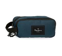 Pepe Jeans Aris Triple Case Blue 22x10x9cm Polyester, Blue, Triple Case