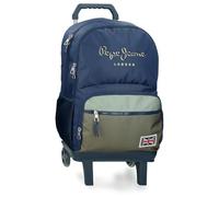 Pepe Jeans Arwyn School Backpack with Trolley 15.6" Inches Navy 33x46x15 cm Polyester 22.77L by Joumma Bags