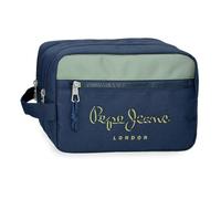 Pepe Jeans Arwyn Toiletry Bag Two Compartments Adaptable Navy 26x16x12cm Polyester 4.99L by Joumma Bags