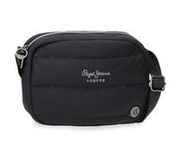 Pepe Jeans Aura Shoulder Bag Black 21.5x14x5cm Polyester by Joumma Bags