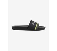 Pepe Jeans Beach Slider Portobello Flip Flops Black Light Green White - 44