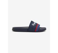 Pepe Jeans Beach Slider Portobello Flip Flops Dark Blue Red White - 45