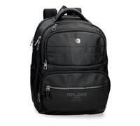 Pepe Jeans Berwick Laptop Backpack, One Size, Black/White, One Size, Laptop Backpack