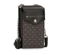 Pepe Jeans Bethany Faux Leather Wallet and Coin Purse, Black, Green, Various Sizes, Black, Taglia Unica, Mobile Wallet