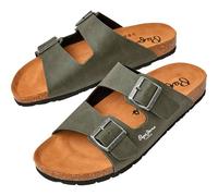 Pepe Jeans London Bio M Double Chicago Men’s Regular Fit Anatomic Sandals, Blue Wash