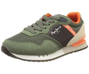 Pepe Jeans Boys' London One Basic B Trainers, 765khaki Green, 5 UK