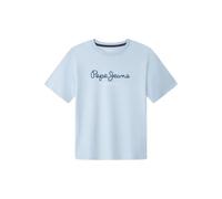 Pepe Jeans Boy's NEW Art T-Shirt, Blue (Sky Blue), 10