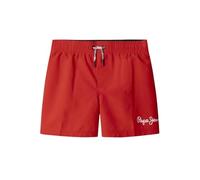 Pepe Jeans Boy's PJ Solid Swimshort Shorts, Red (Crispy RED), 10 Years